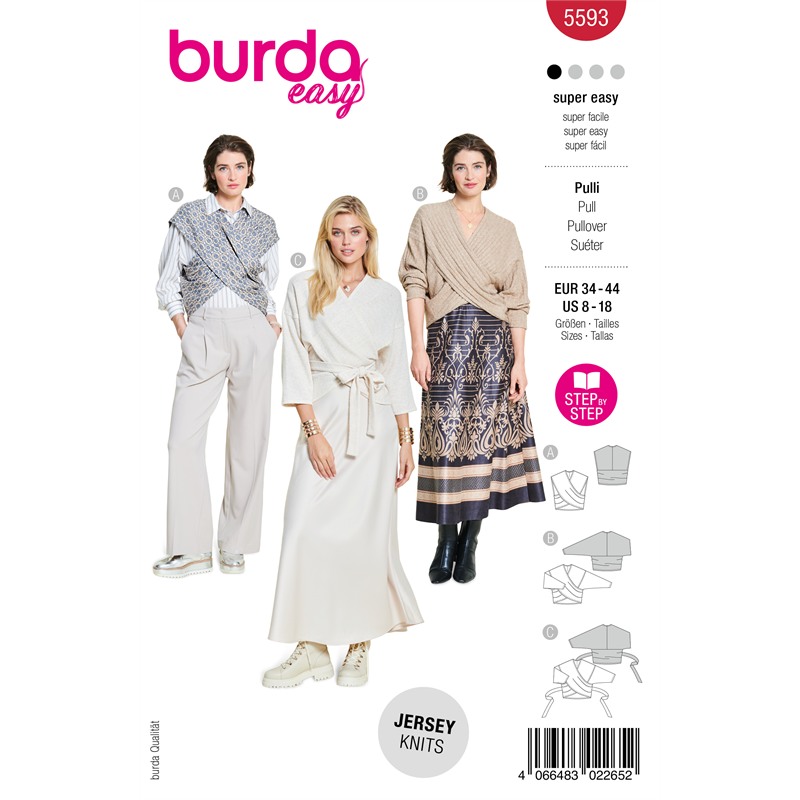 Burda 5593 | Omlottopp och omlottröja