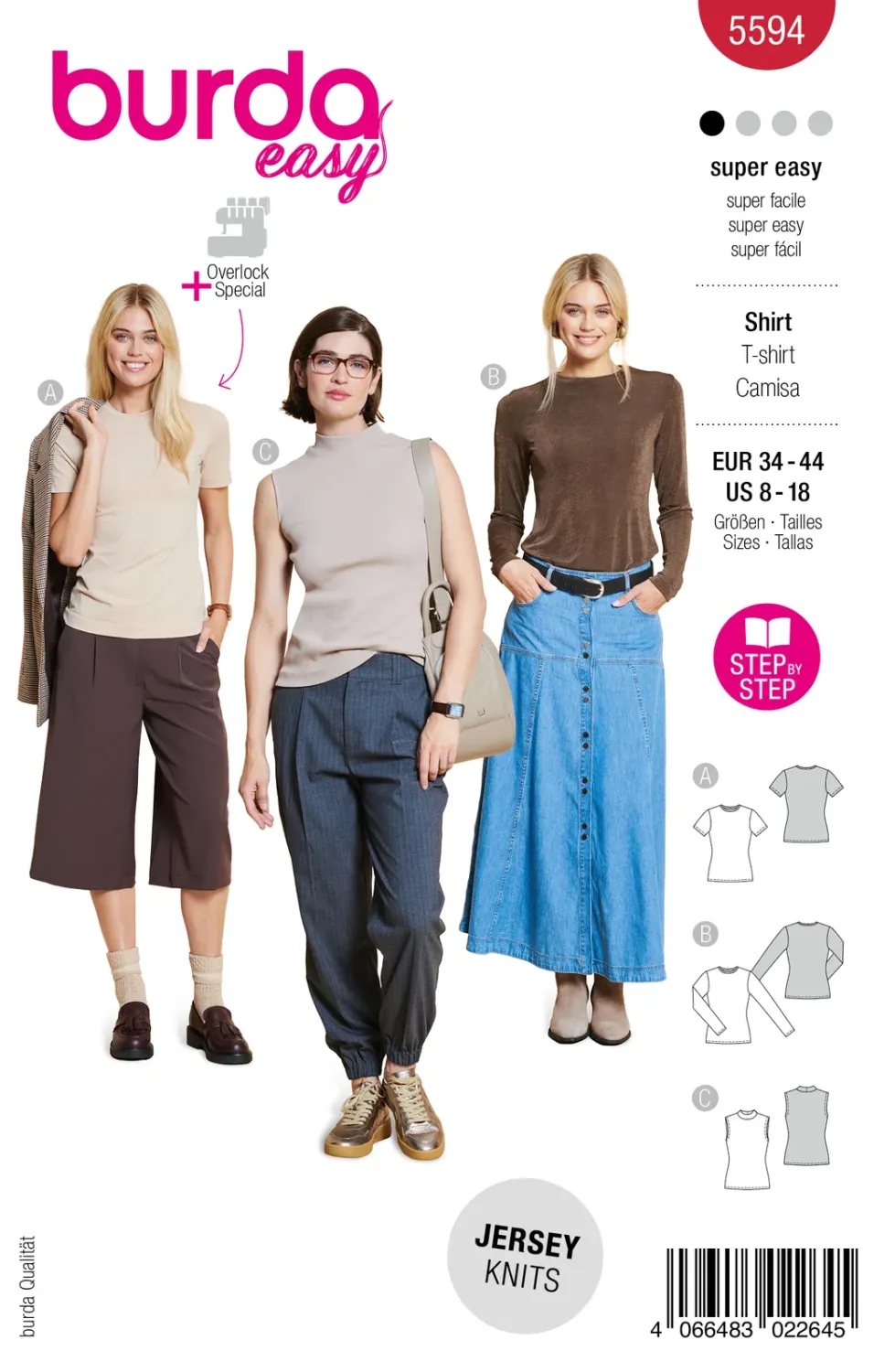 Burda 5594 | T-shirt och topp