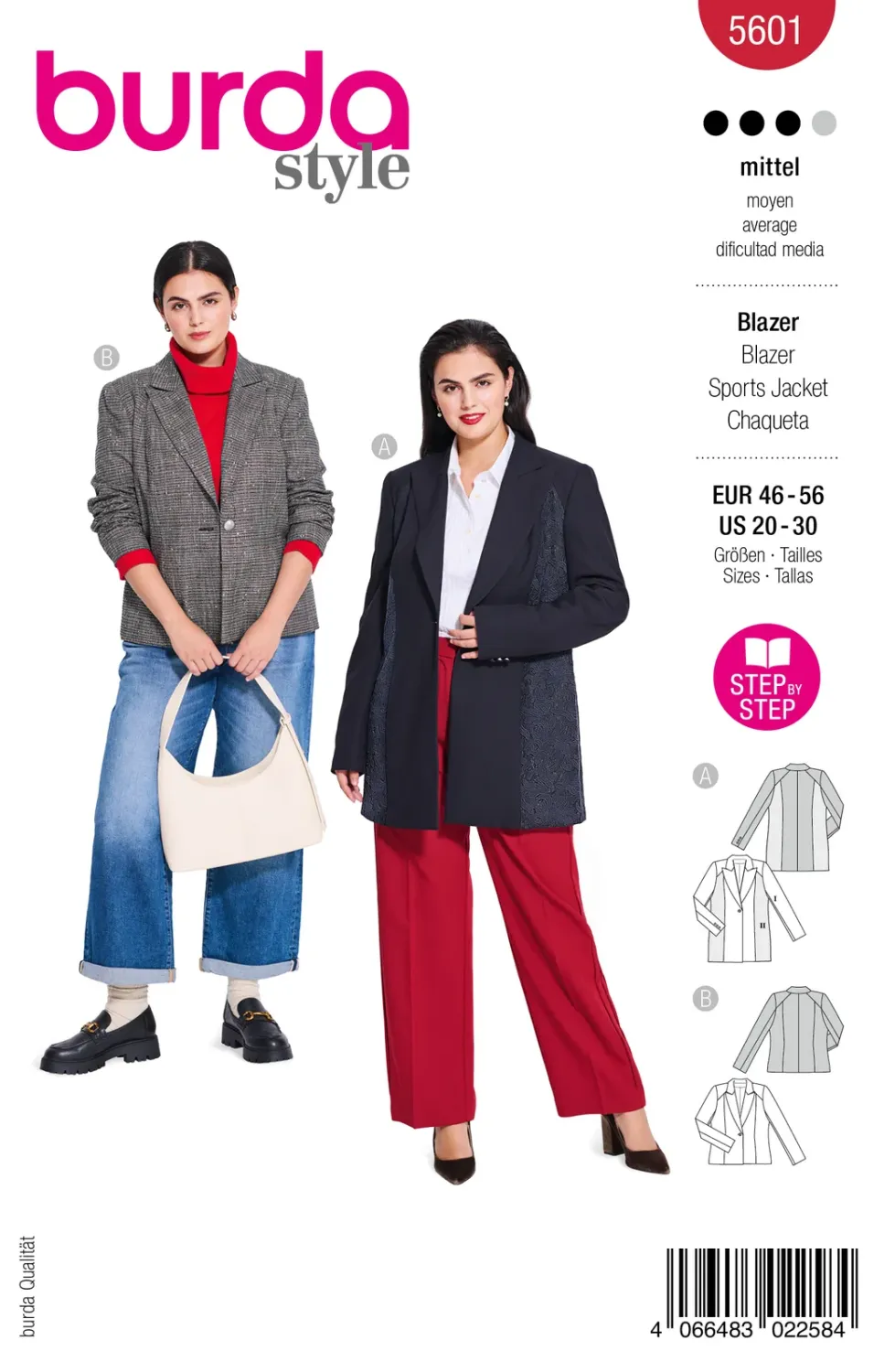 Burda 5601 | Kavaj i två längder