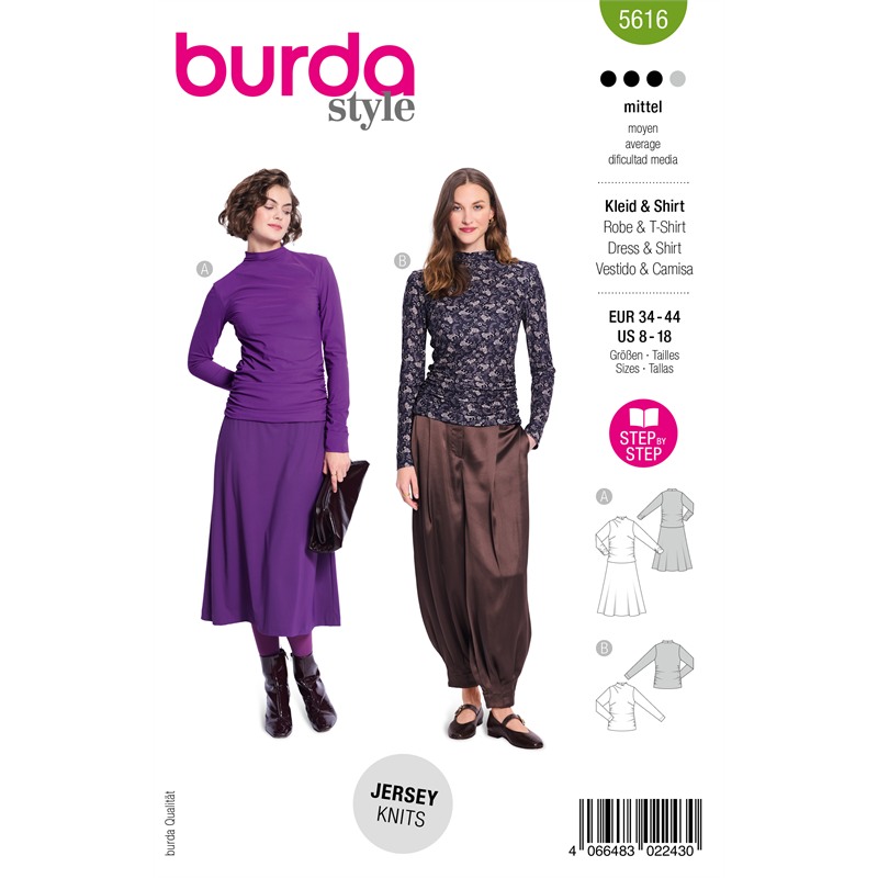 Burda 5616 | Klänning och tröja i jersey