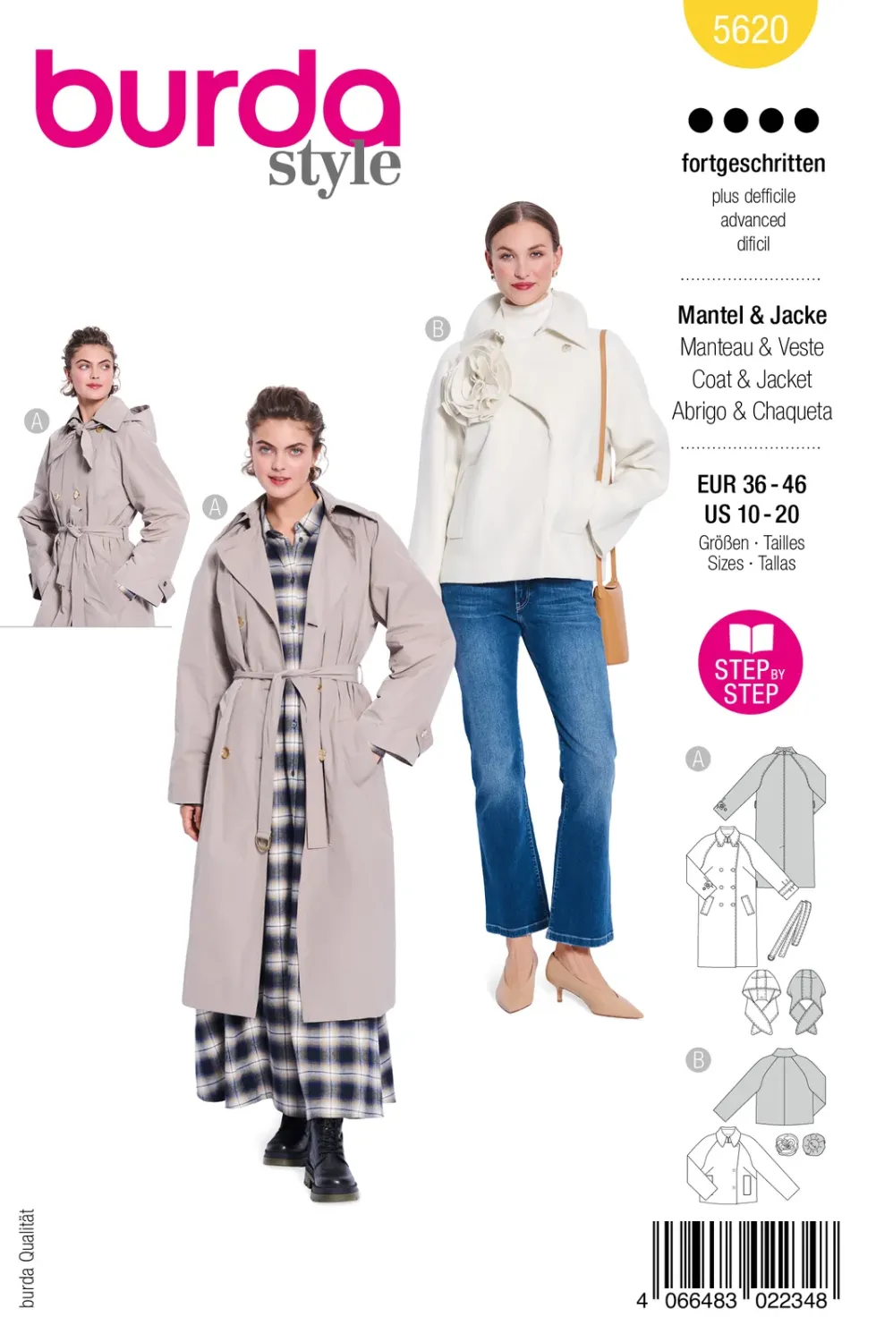 Burda 5620 | Kappa och jacka