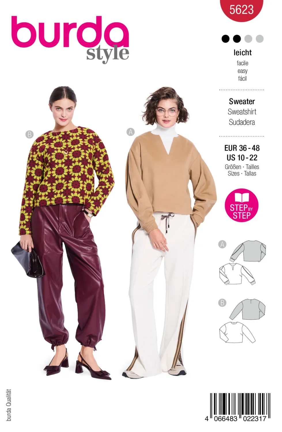Burda 5623 | Sweatshirt och tröja