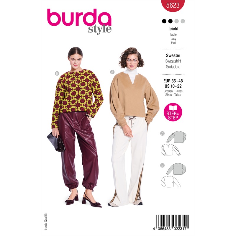 Burda 5623 | Sweatshirt och tröja