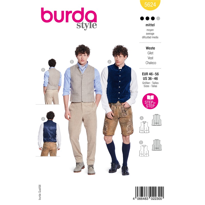 Burda 5624 | Väst för herr