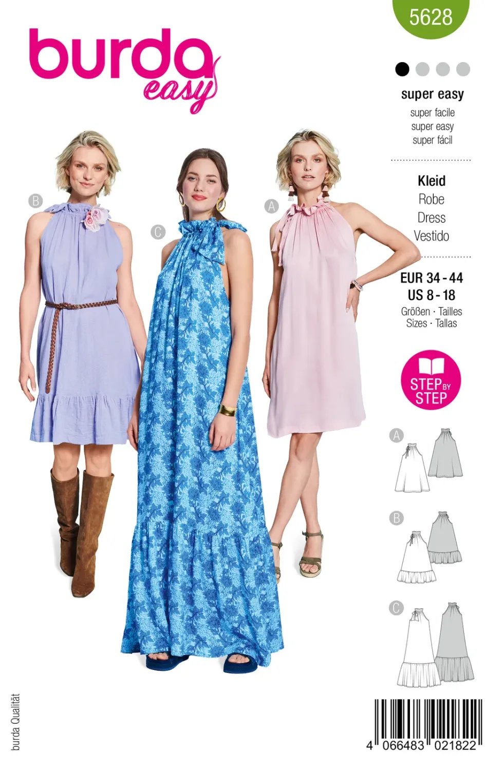 Burda Easy 5628, Sommarklänning halterneck