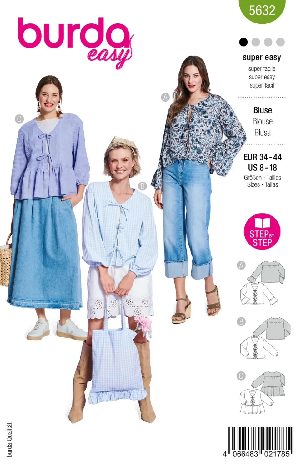 Burda Easy 5632 – Blus dam (34-44)