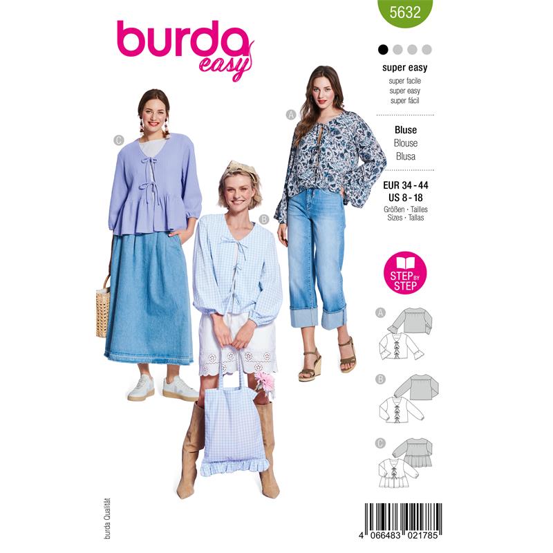 Burda Easy 5632 – Blus dam (34-44)