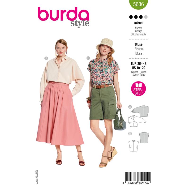 Burda Style 5636 – Blus dam (36-48)