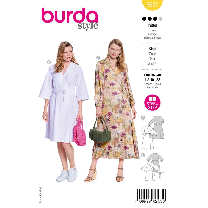 Burda Style 5637 – Omlottklänning dam (36-48)