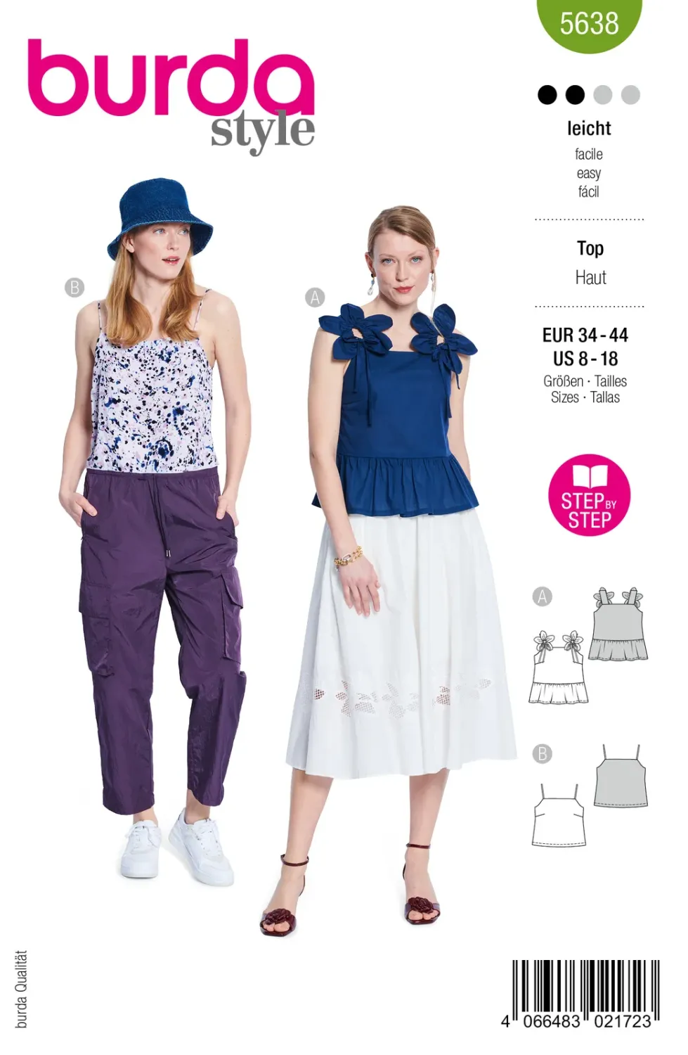 Burda Style 5638 – Top dam (34-44)