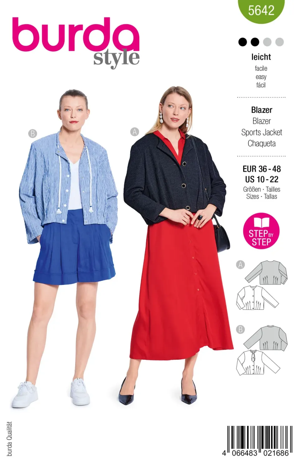 Burda Style 5642 – Blazer dam (36-48)