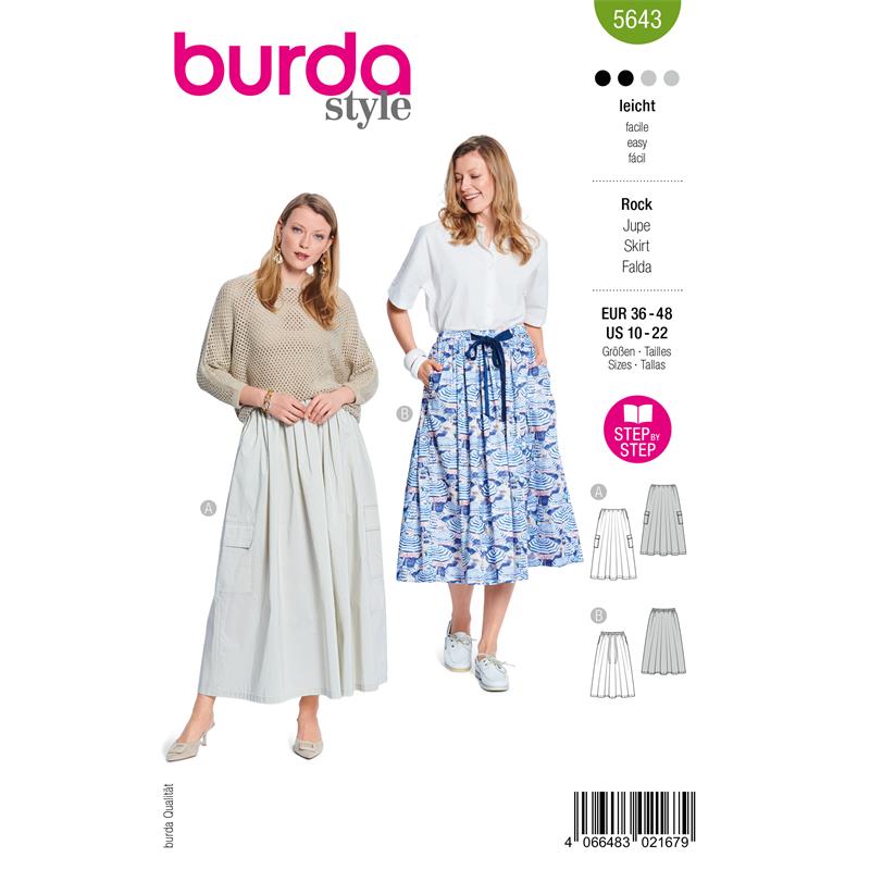 Burda Style 5643 – Kjol dam (36-48)