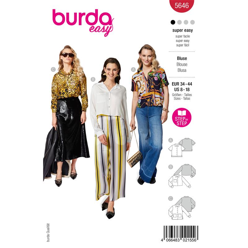 Burda Easy 5646 – Skjortblus dam (34-44)