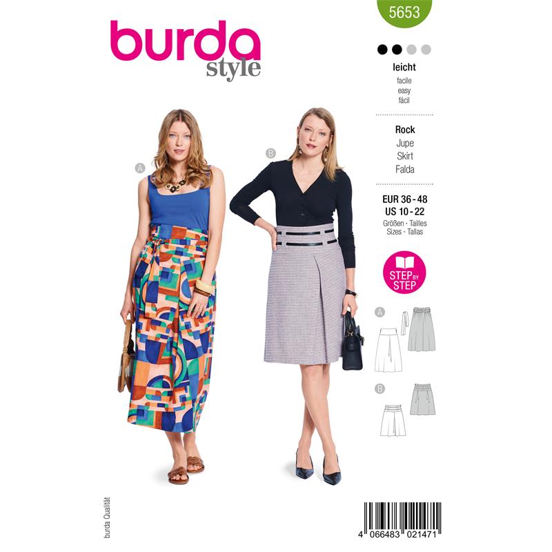Burda Style 5653 – Kjol dam (36-48)