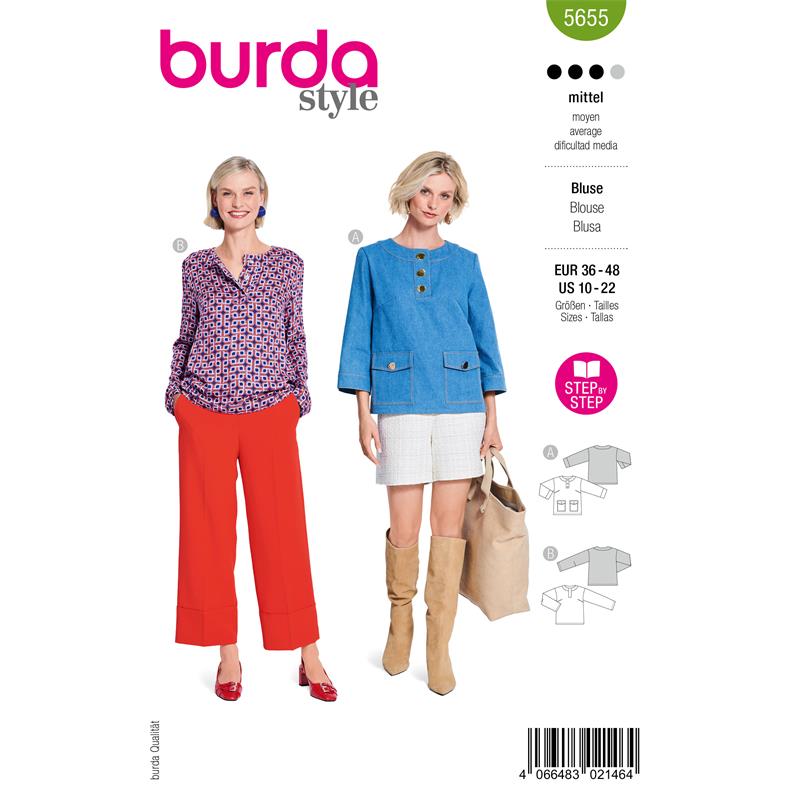 Burda Style 5655 – Blus dam (36-48)