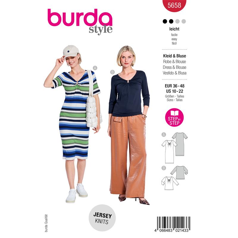 Burda Style 5658 – Klänning och topp dam (36-48)