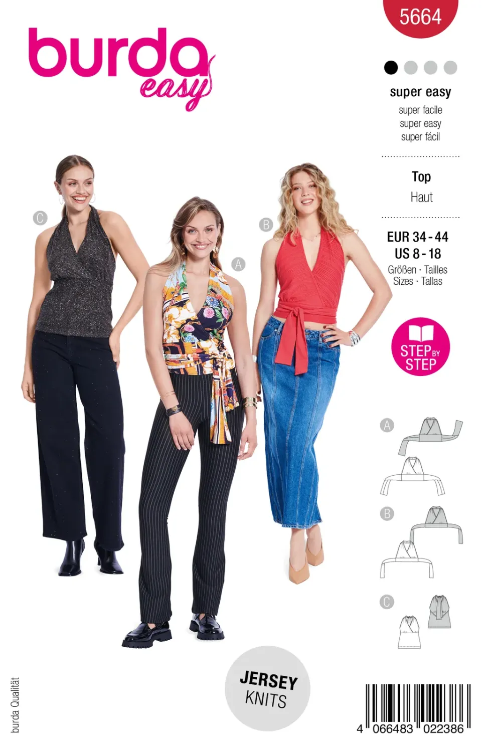 Burda 5664 | Omlottopp i jersey