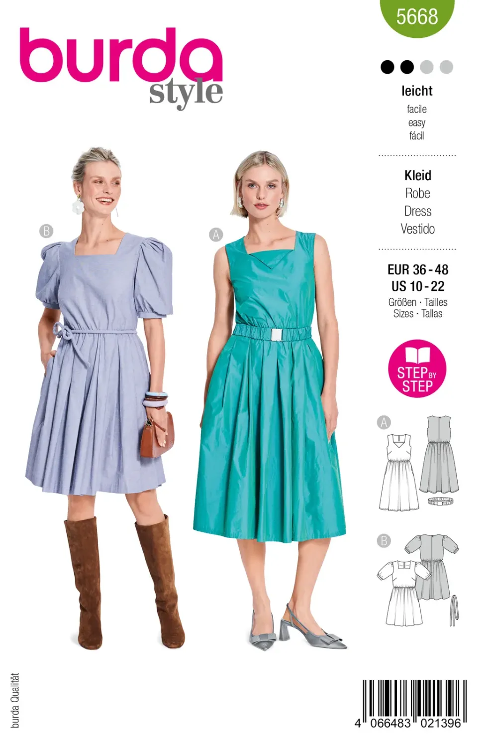 Burda Style 5668 – Klänning dam (36-48)