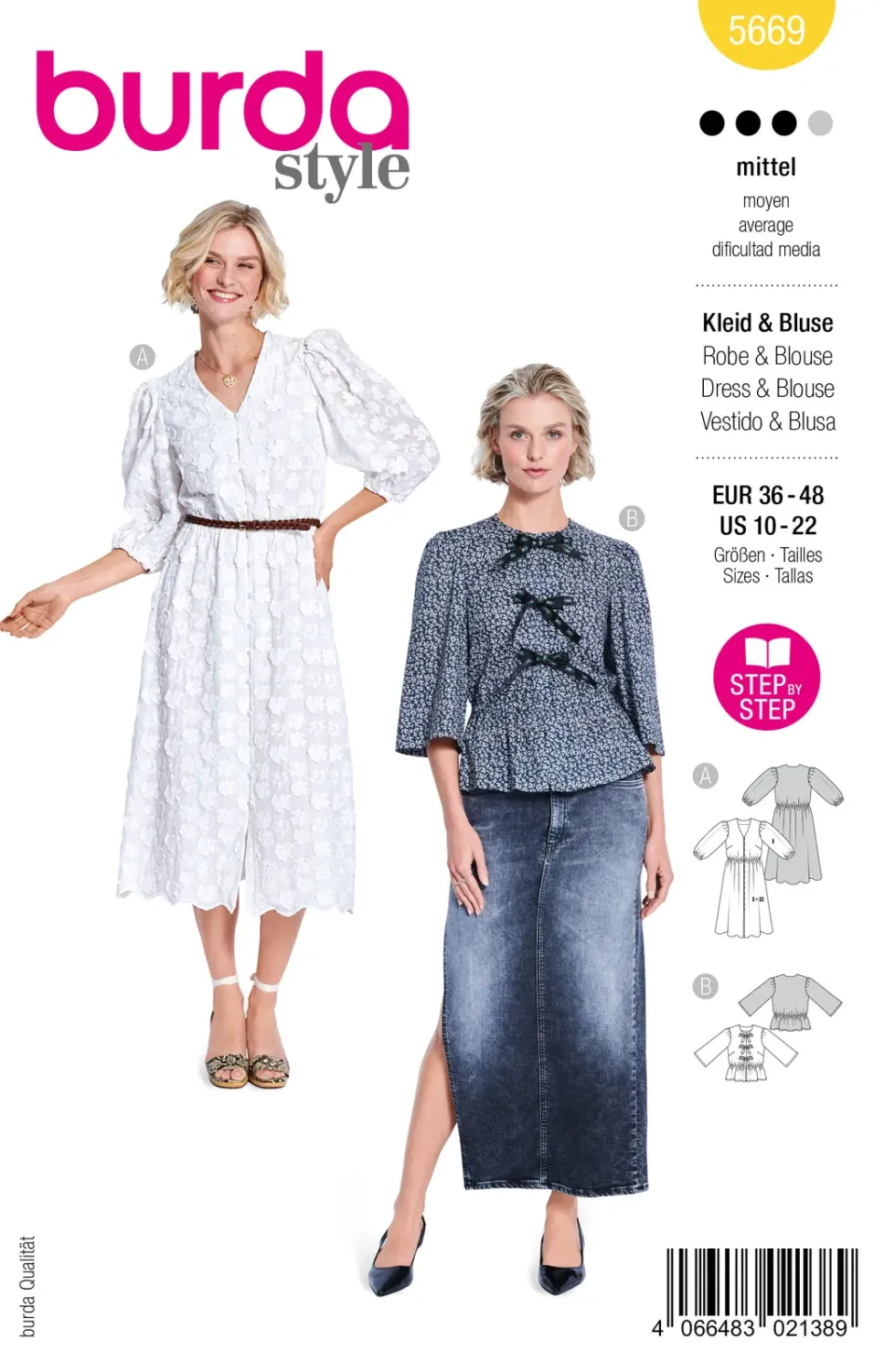 Burda Style 5669 – Klänning och blus dam (36-48)