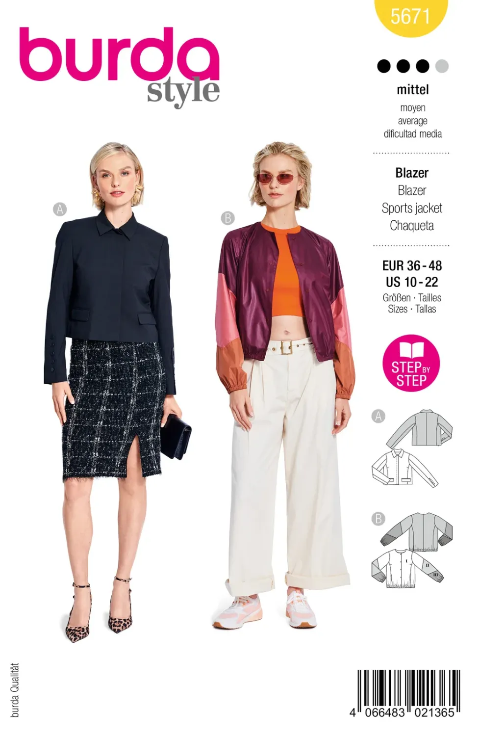 Burda Style 5671 – Blazer dam (36-48)