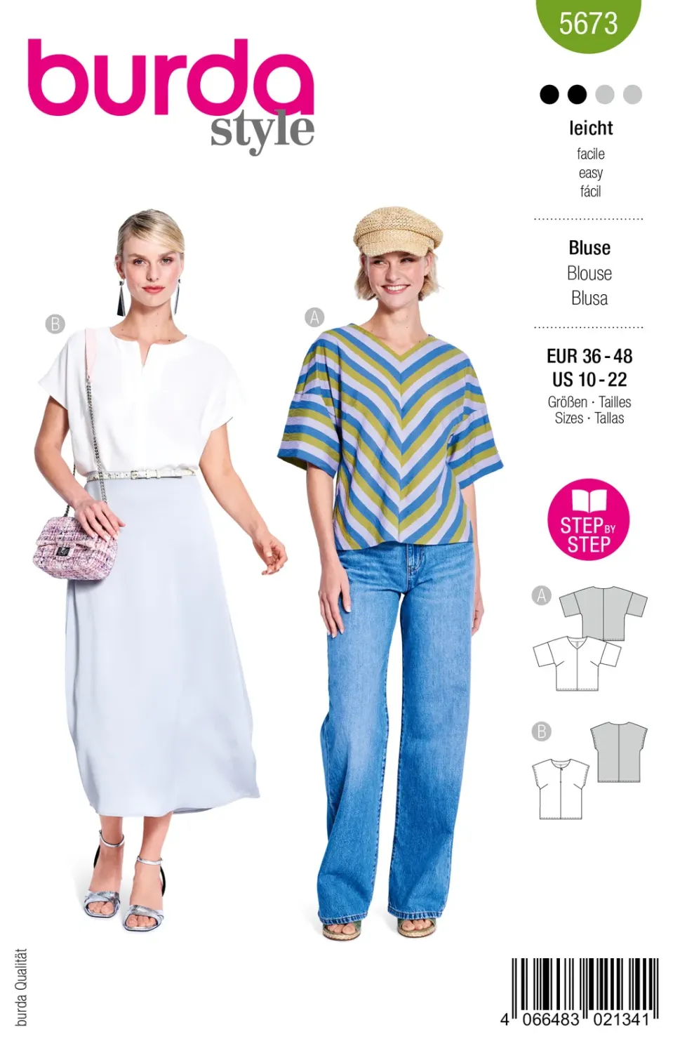 Burda Style 5673 – Blus dam (36-48)