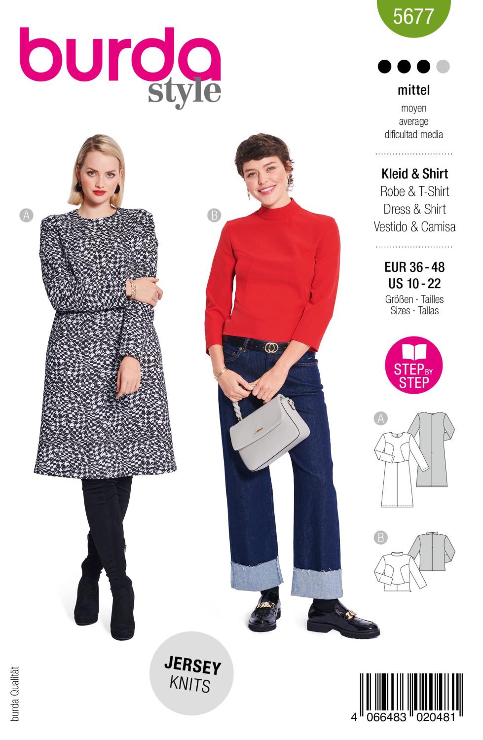 Burda 5677 - Klänning och tröja