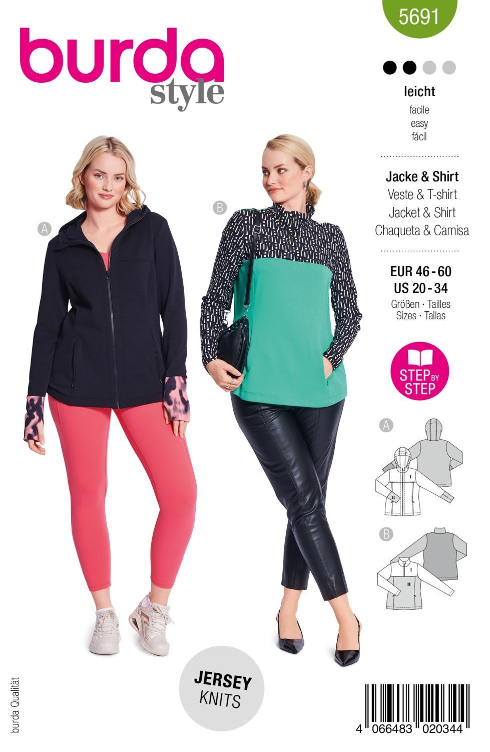 Burda 5691 - Sporttröja / sportjacka