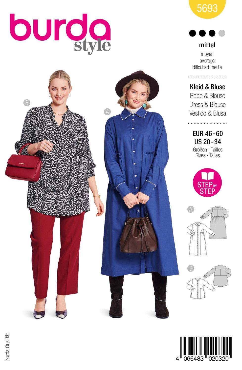 Burda 5693 - Klänning och blus