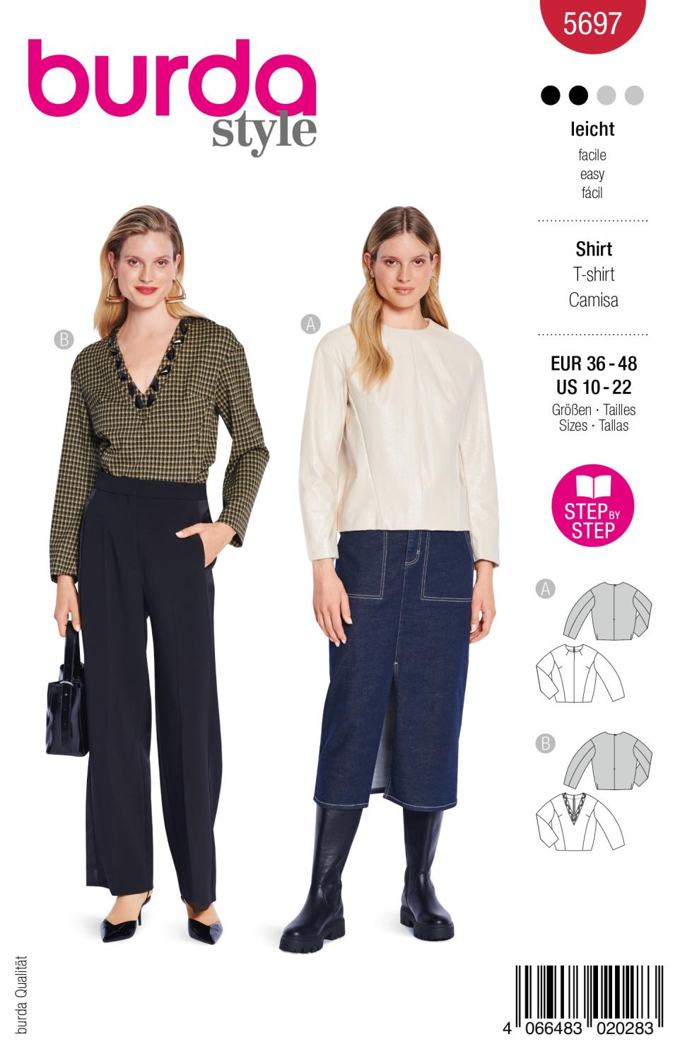 Burda 5697 - Tröjor