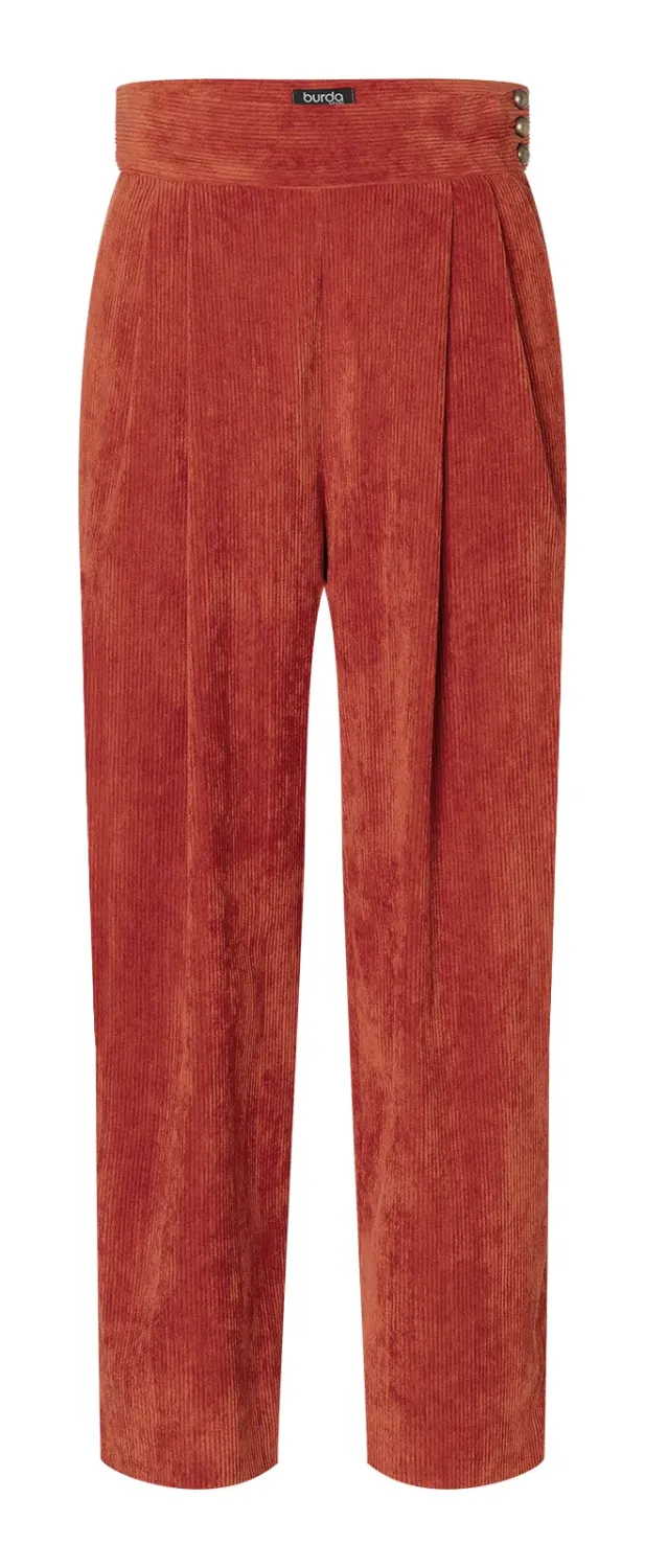 Burda 5699 – Byxor med brett midjeband dam (36-48)