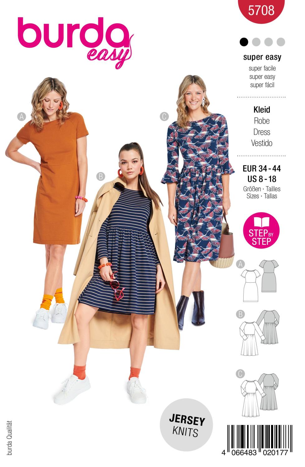 Burda 5708 - Klänningar