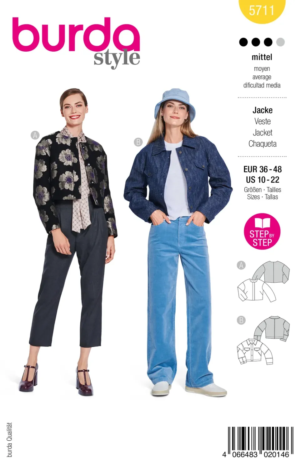 Burda 5711 jackor dam, stl 36-48