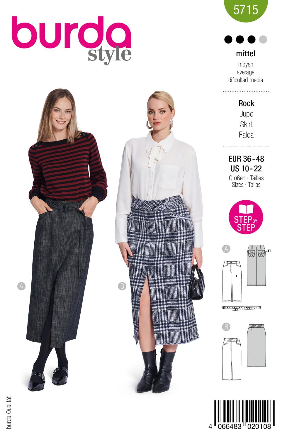 Burda 5715 - Kjol