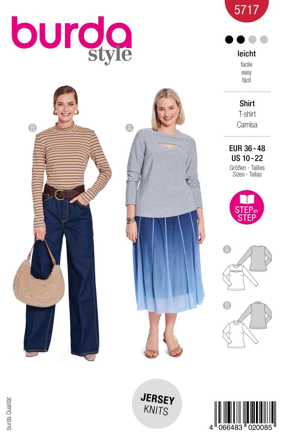 Burda 5717 - Långärmad tröja