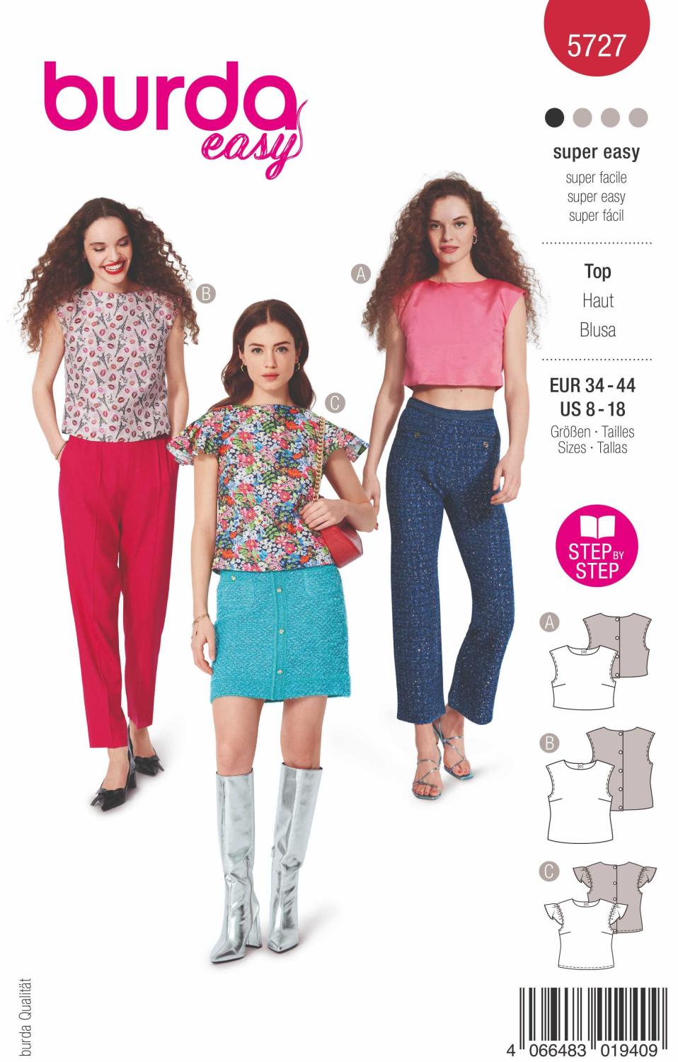 Burda 5727 Toppar