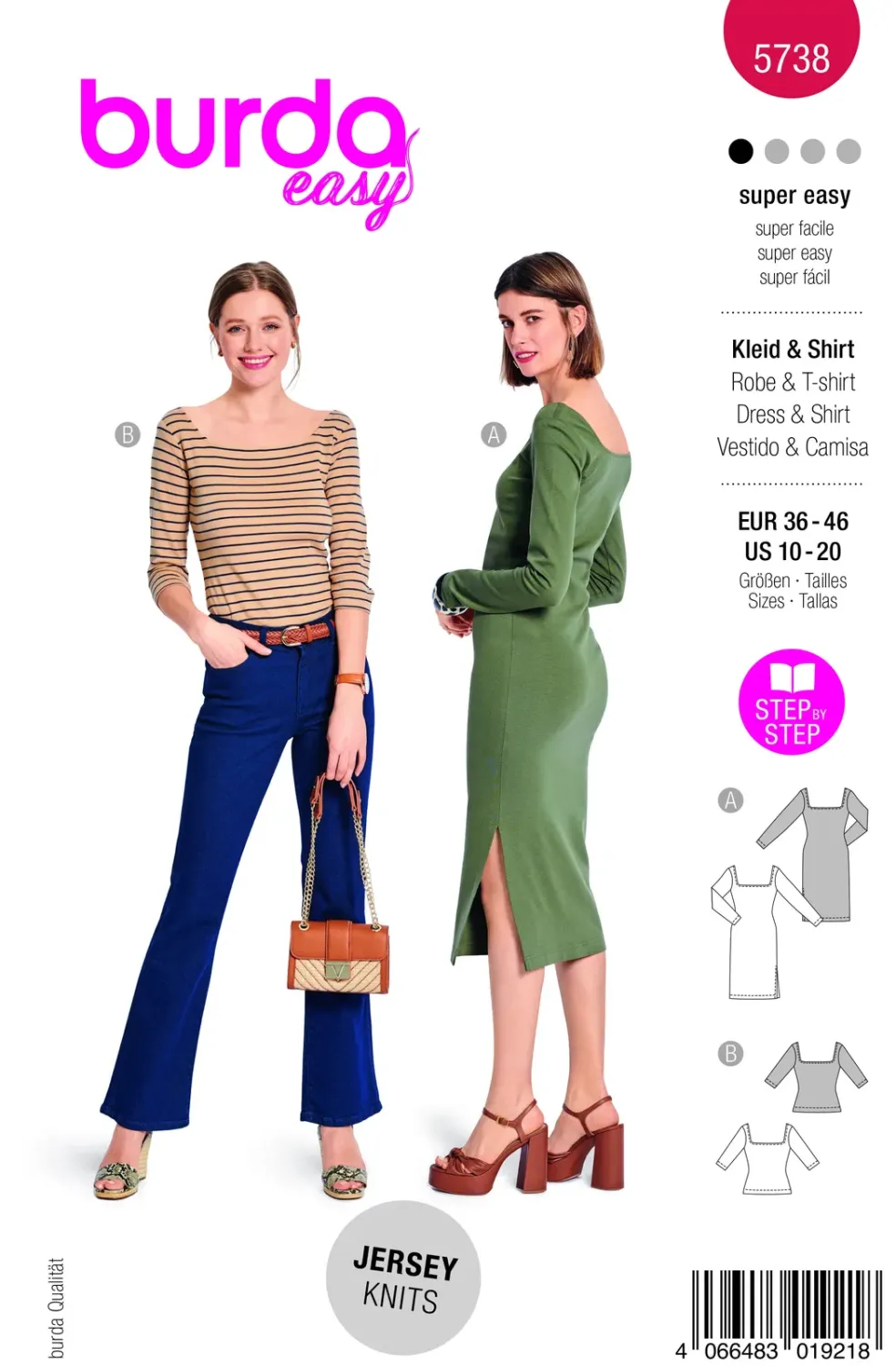 Burda 5738 Klänning och t-shirt