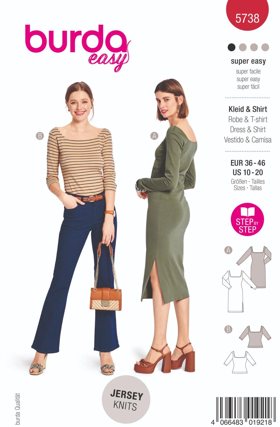 Burda 5738 Klänning och t-shirt