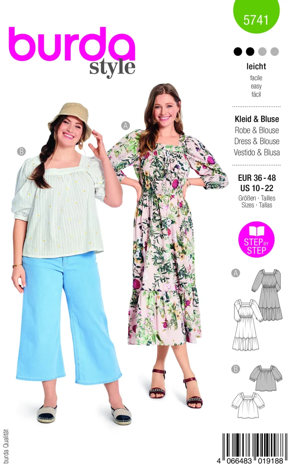 Burda 5741 Blus och klänning