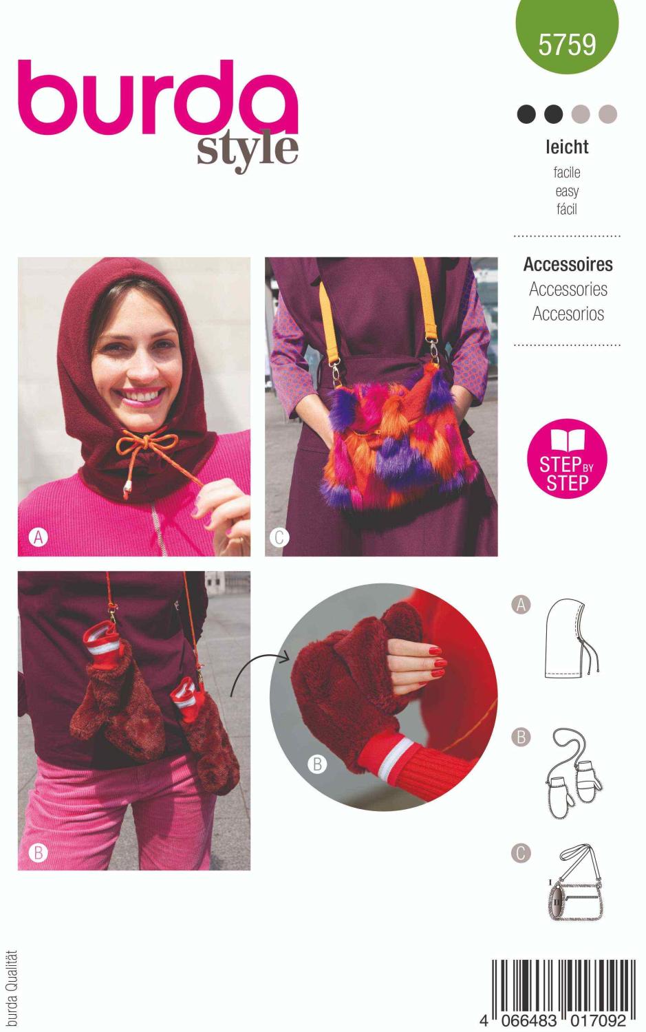 Burda Mönster 5759 - Tillbehör