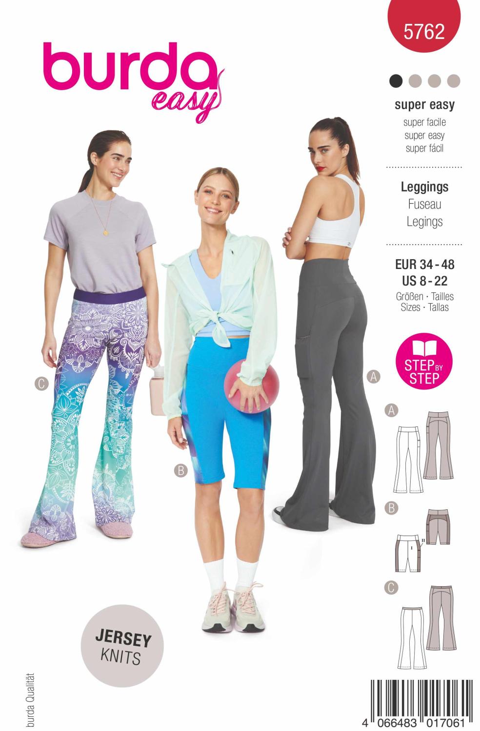 Burda Mönster 5762 - Leggings