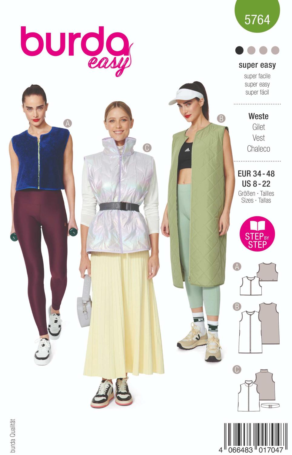 Burda Mönster 5764 - Midjeväst/Väst