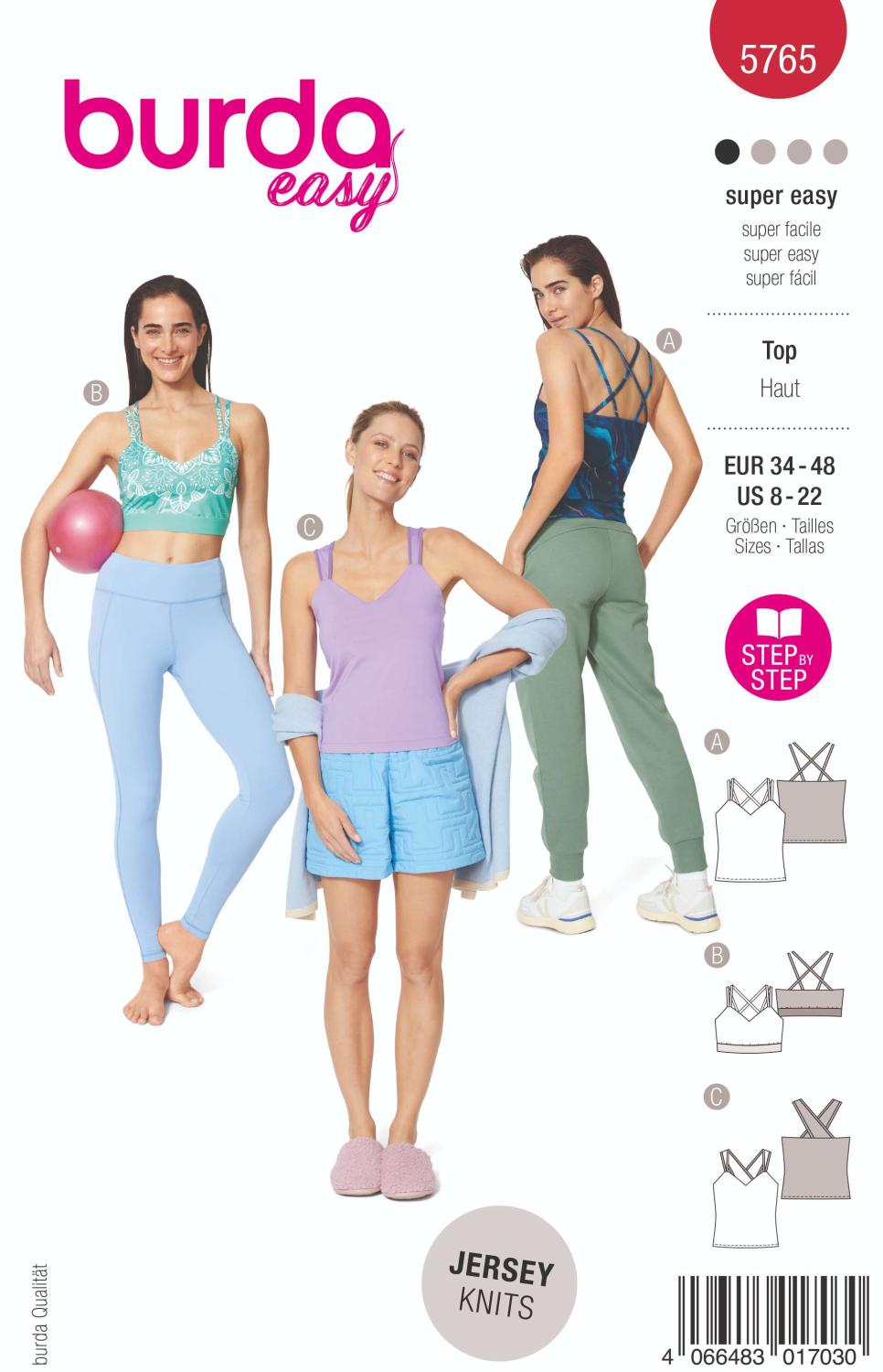 Burda Mönster 5765- Topp