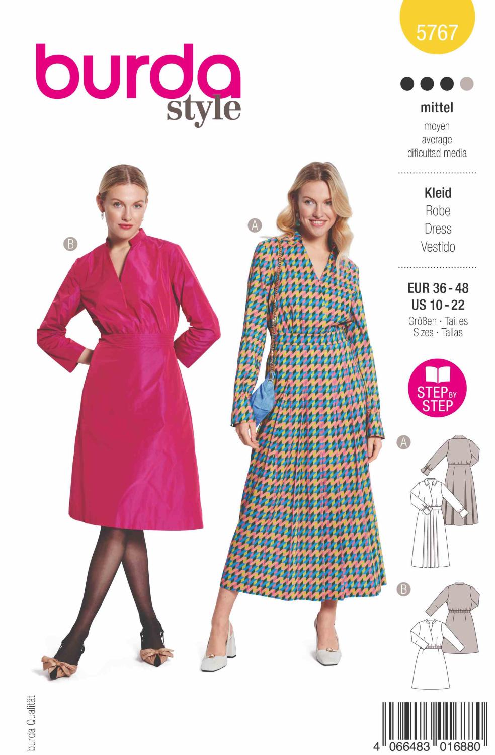 Burda Mönster 5767 - Klänning