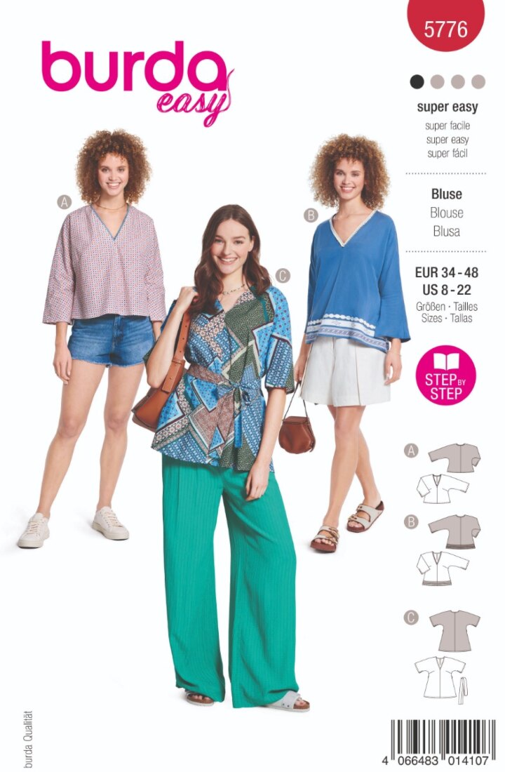 Burda Mönster 5776 - Blus