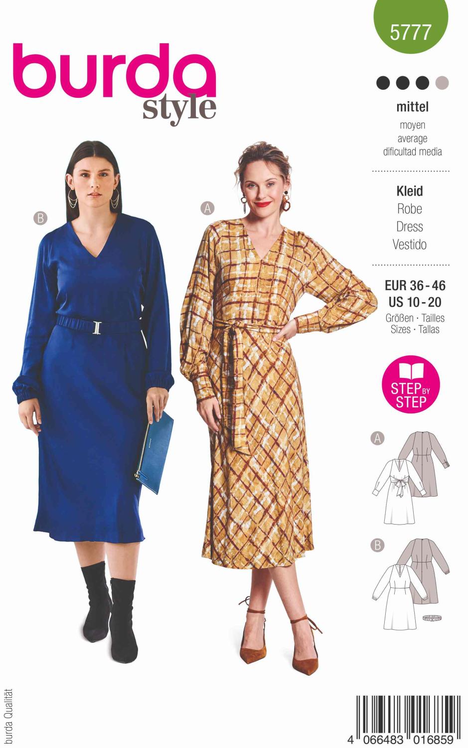 Burda Mönster 5777 - Klänning