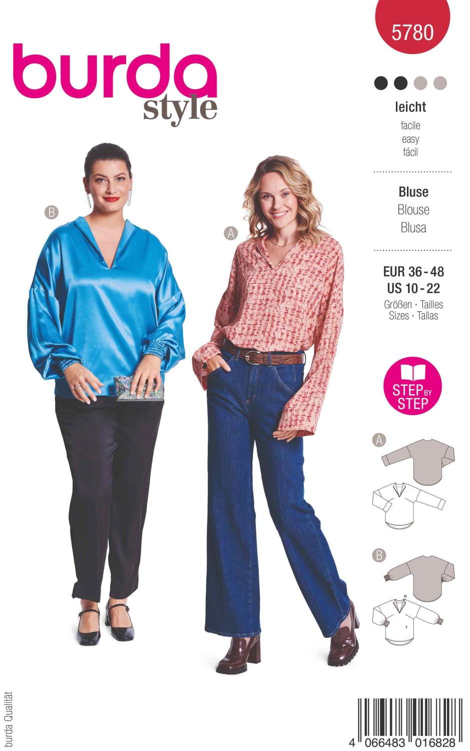 Burda Mönster 5780 - Blus
