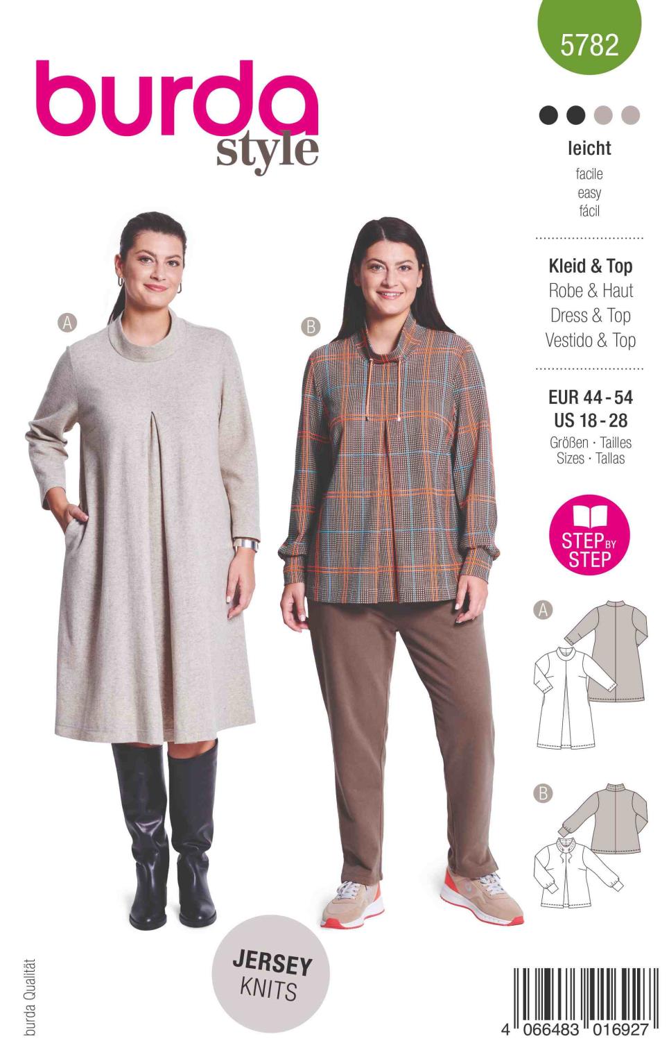 Burda Mönster 5782 - Klänning & Pullover