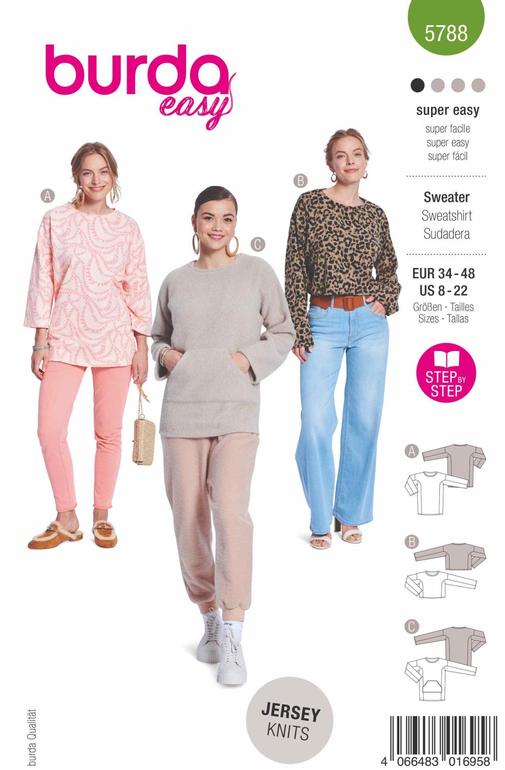 Burda Mönster 5788 - Topp