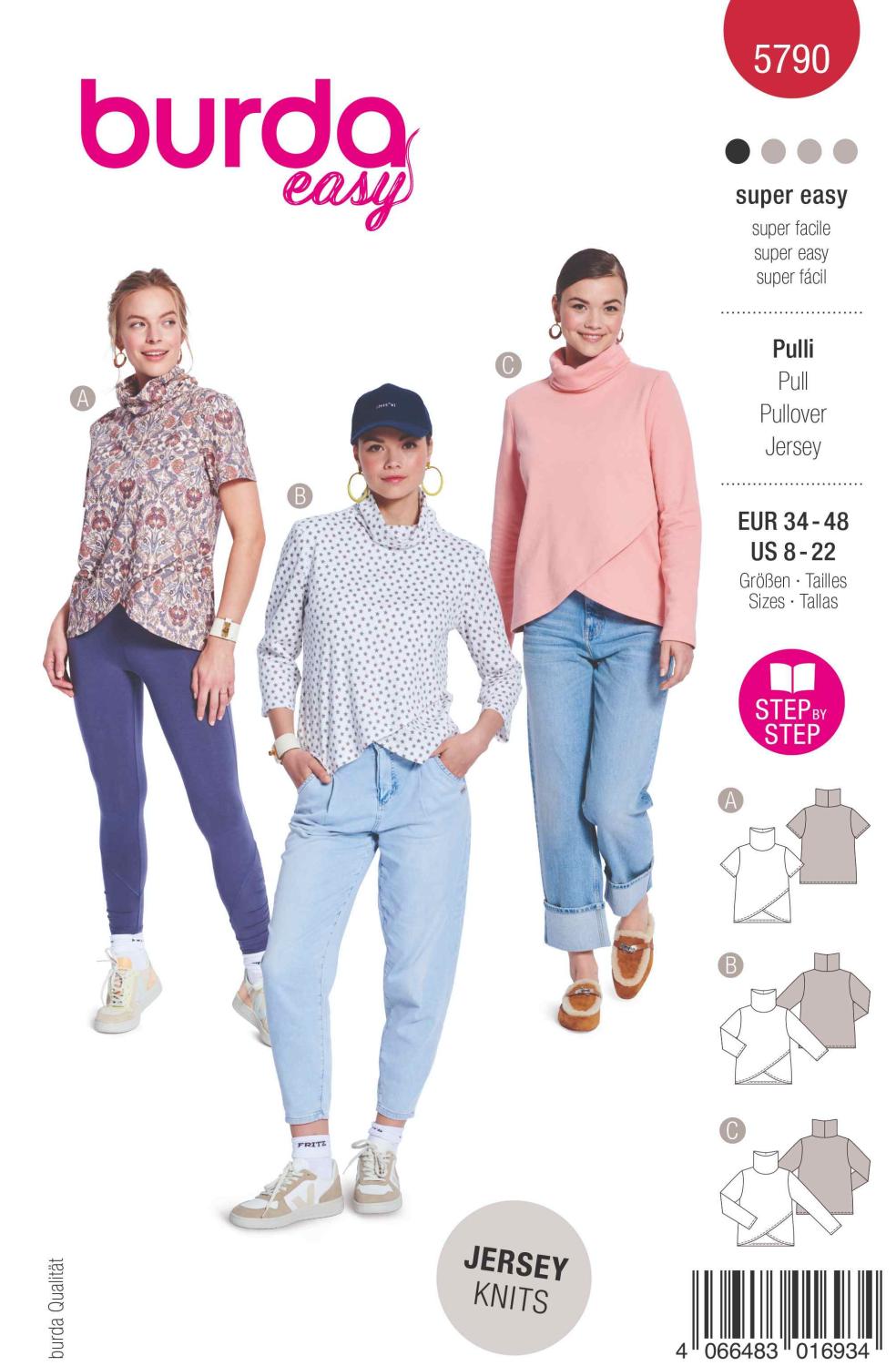 Burda Mönster 5790 - Pullover