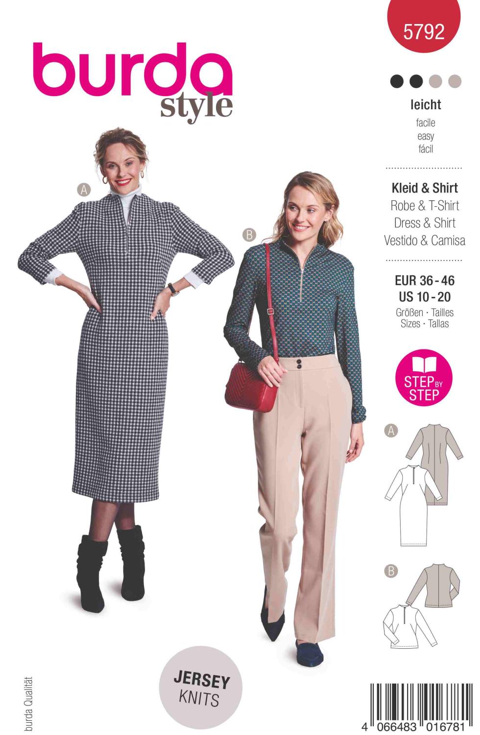 Burda Mönster 5792 - Klänning & Topp